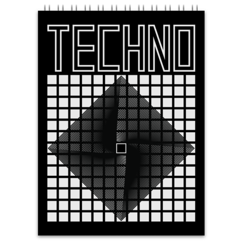 Заказать блокнот в Москве. Блокнот Techno helix от cubik art  - готовые дизайны и нанесение принтов.