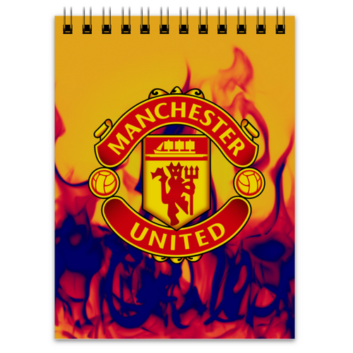 Заказать блокнот в Москве. Блокнот Manchester United от THE_NISE  - готовые дизайны и нанесение принтов.