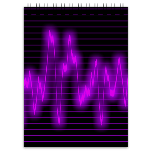 Заказать блокнот в Москве. Блокнот Мелодия от THE_NISE  - готовые дизайны и нанесение принтов.