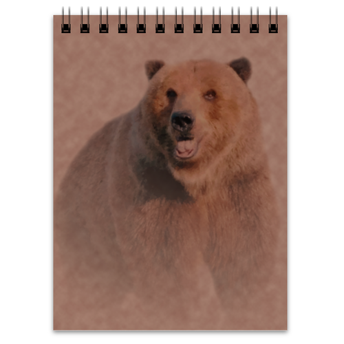 Заказать блокнот в Москве. Блокнот Медведь от valezar - готовые дизайны и нанесение принтов.
