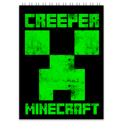 Заказать блокнот в Москве. Блокнот MINECRAFT CREEPER от vista12761@rambler.ru - готовые дизайны и нанесение принтов.
