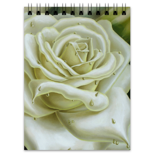 Заказать блокнот в Москве. Блокнот Белая роза от Inna Novitskaya - готовые дизайны и нанесение принтов.