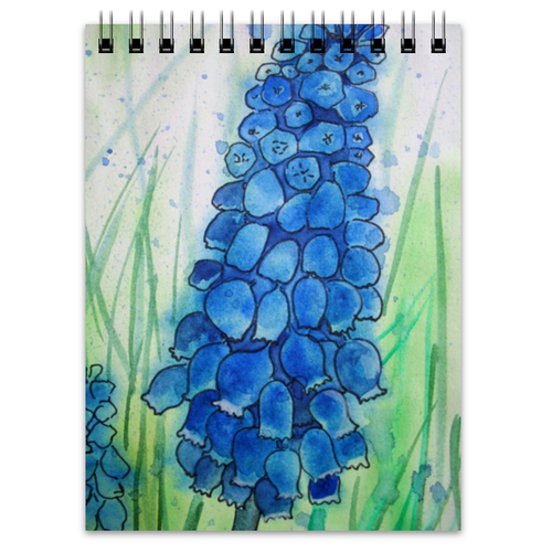 Заказать блокнот в Москве. Блокнот Синий цветок. от Anna Frank - готовые дизайны и нанесение принтов.