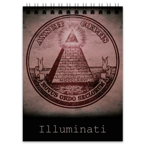 Заказать блокнот в Москве. Блокнот Illuminati от pwarkan - готовые дизайны и нанесение принтов.