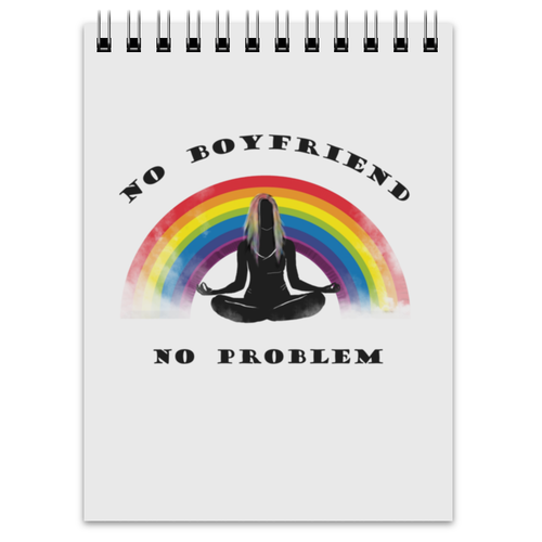 Заказать блокнот в Москве. Блокнот no boyfriend от lady.selenoh2012@yandex.ru - готовые дизайны и нанесение принтов.