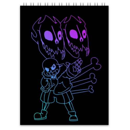 Заказать блокнот в Москве. Блокнот Undertale от weeert - готовые дизайны и нанесение принтов.