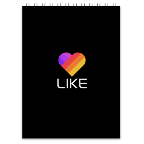 Заказать блокнот в Москве. Блокнот Like  от DESIGNER   - готовые дизайны и нанесение принтов.