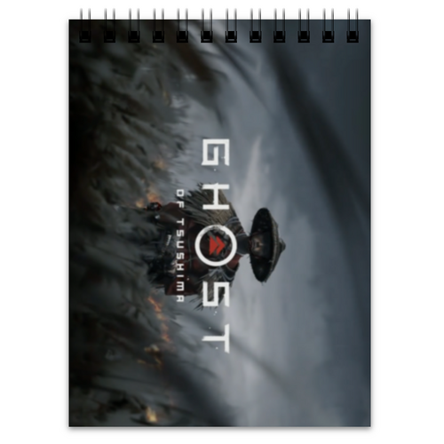 Заказать блокнот в Москве. Блокнот Ghost of Tsushima от GeekFox  - готовые дизайны и нанесение принтов.