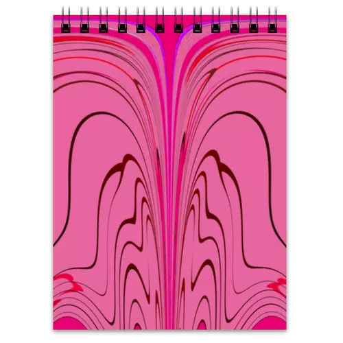 Заказать блокнот в Москве. Блокнот Розовые волны от Alexey Evsyunin - готовые дизайны и нанесение принтов.