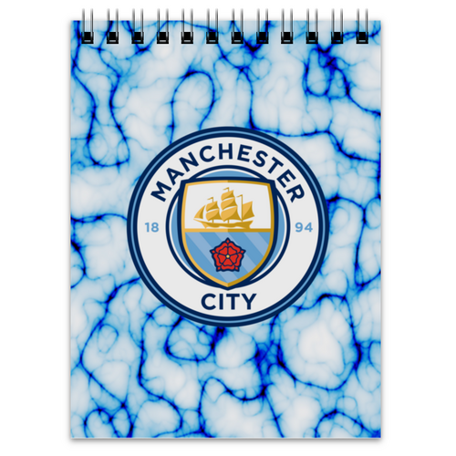 Заказать блокнот в Москве. Блокнот Manchester City от THE_NISE  - готовые дизайны и нанесение принтов.