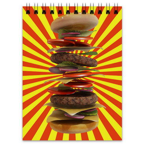 Заказать блокнот в Москве. Блокнот Гамбургер от THE_NISE  - готовые дизайны и нанесение принтов.