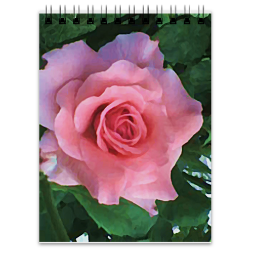 Заказать блокнот в Москве. Блокнот Розовая роза от Лана  - готовые дизайны и нанесение принтов.