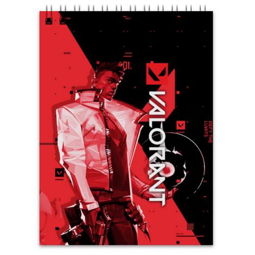 Заказать блокнот в Москве. Блокнот VALORANT PHOENIX от geekbox - готовые дизайны и нанесение принтов.