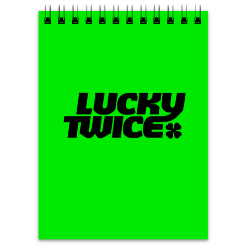 Заказать блокнот в Москве. Блокнот Lucky twice от THE_NISE  - готовые дизайны и нанесение принтов.
