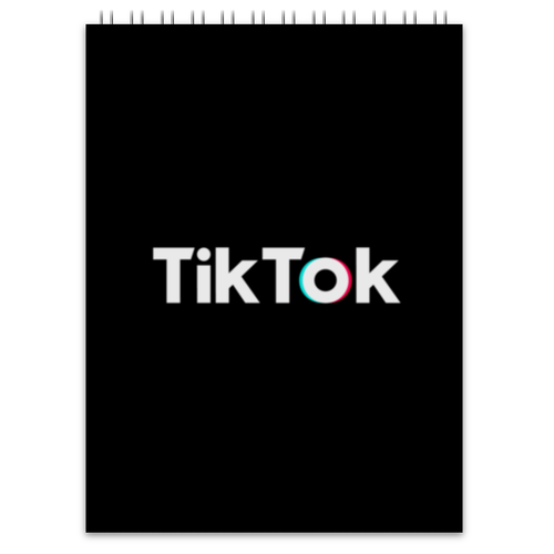 Заказать блокнот в Москве. Блокнот TikTok  от DESIGNER   - готовые дизайны и нанесение принтов.