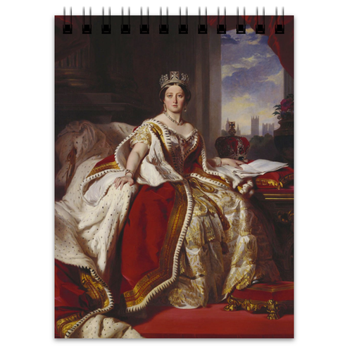 Заказать блокнот в Москве. Блокнот Портрет королевы Великобритании Виктории от trend - готовые дизайны и нанесение принтов.