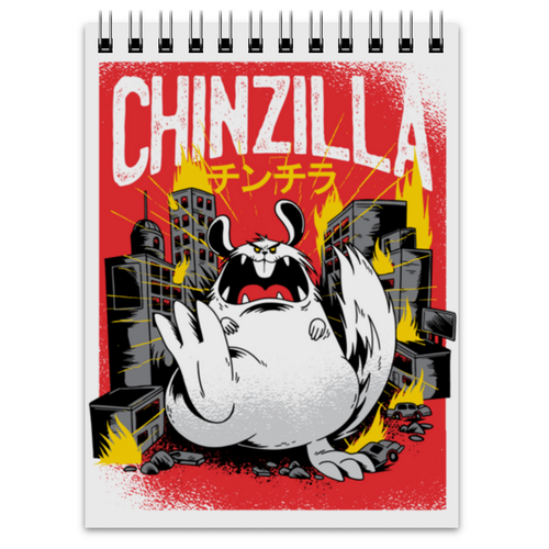 Заказать блокнот в Москве. Блокнот Chinzilla monster от Павел Павел - готовые дизайны и нанесение принтов.