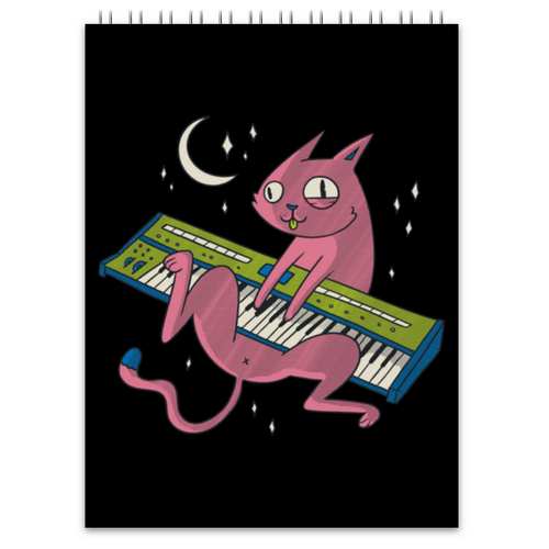 Заказать блокнот в Москве. Блокнот Synth Cat от Павел Павел - готовые дизайны и нанесение принтов.