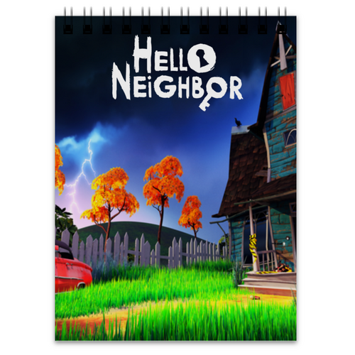 Заказать блокнот в Москве. Блокнот Hello Neighbour от THE_NISE  - готовые дизайны и нанесение принтов.