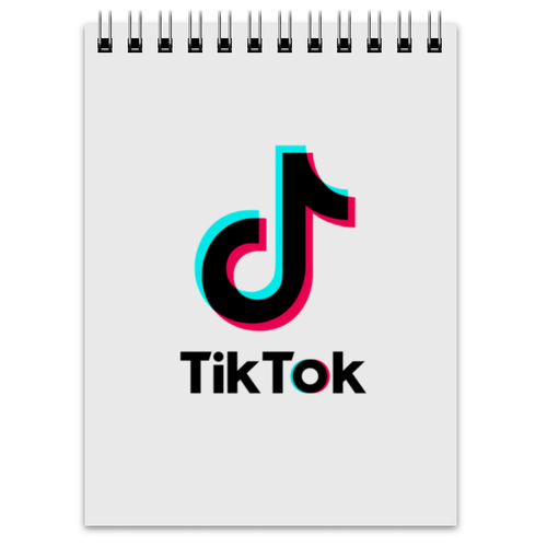 Заказать блокнот в Москве. Блокнот TikTok  от DESIGNER   - готовые дизайны и нанесение принтов.