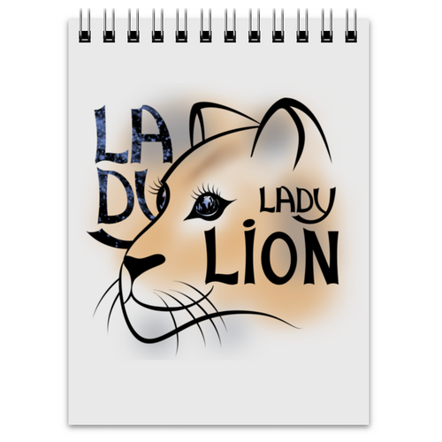 Заказать блокнот в Москве. Блокнот LADY LION от ELENA ZHARINOVA - готовые дизайны и нанесение принтов.