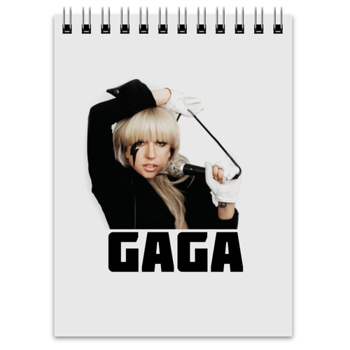 Заказать блокнот в Москве. Блокнот Lady Gaga от THE_NISE  - готовые дизайны и нанесение принтов.