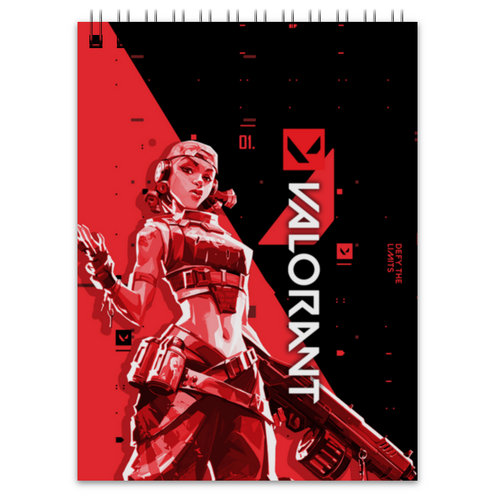 Заказать блокнот в Москве. Блокнот VALORANT RAZE от geekbox - готовые дизайны и нанесение принтов.