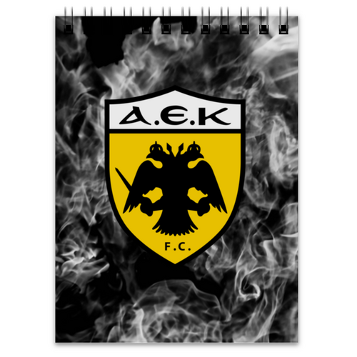 Заказать блокнот в Москве. Блокнот AEK FC от THE_NISE  - готовые дизайны и нанесение принтов.