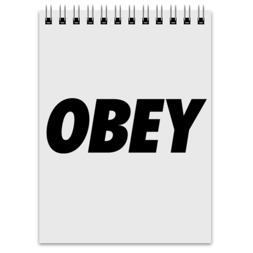 Заказать блокнот в Москве. Блокнот OBEY  от DESIGNER   - готовые дизайны и нанесение принтов.