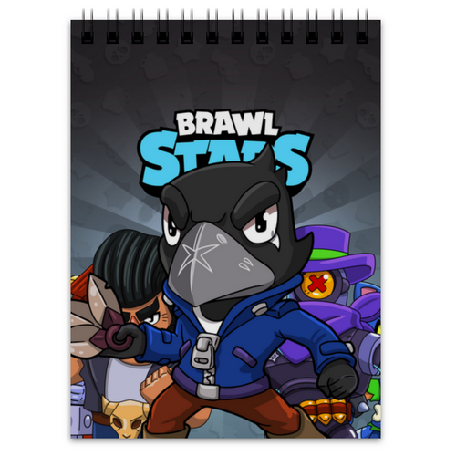 Заказать блокнот в Москве. Блокнот BRAWL STARS CROW от geekbox - готовые дизайны и нанесение принтов.