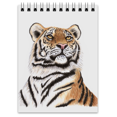 Заказать блокнот в Москве. Блокнот Взгляд тигра от tigerda  - готовые дизайны и нанесение принтов.
