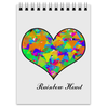 Заказать блокнот в Москве. Блокнот Rainbow Heart от innokesh - готовые дизайны и нанесение принтов.