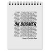 Заказать блокнот в Москве. Блокнот Ok Boomer от DESIGNER   - готовые дизайны и нанесение принтов.