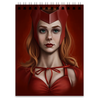 Заказать блокнот в Москве. Блокнот Алая Ведьма / Scarlet Witch от Jimmy Flash - готовые дизайны и нанесение принтов.