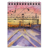Заказать блокнот в Москве. Блокнот Railway sunset от Мария - готовые дизайны и нанесение принтов.