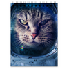 Заказать блокнот в Москве. Блокнот Кот в космосе от THE_NISE  - готовые дизайны и нанесение принтов.