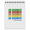 Заказать блокнот в Москве. Блокнот Ok Boomer от DESIGNER   - готовые дизайны и нанесение принтов.