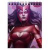 Заказать блокнот в Москве. Блокнот Алая Ведьма / Scarlet Witch от Jimmy Flash - готовые дизайны и нанесение принтов.