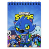 Заказать блокнот в Москве. Блокнот BRAWL STARS LEON от geekbox - готовые дизайны и нанесение принтов.