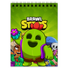 Заказать блокнот в Москве. Блокнот BRAWL STARS SPIKE от geekbox - готовые дизайны и нанесение принтов.