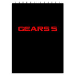 Заказать блокнот в Москве. Блокнот Gears 5 от THE_NISE  - готовые дизайны и нанесение принтов.