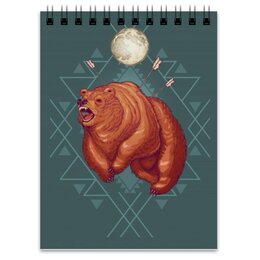 Заказать блокнот в Москве. Блокнот Медведь от YellowCloverShop - готовые дизайны и нанесение принтов.