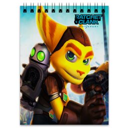 Заказать блокнот в Москве. Блокнот Ratchet & Clank Rift Apart от THE_NISE  - готовые дизайны и нанесение принтов.