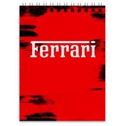 Заказать блокнот в Москве. Блокнот Ferrari от THE_NISE  - готовые дизайны и нанесение принтов.