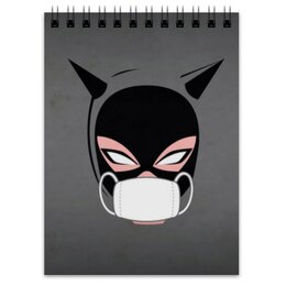 Заказать блокнот в Москве. Блокнот Женщина-кошка (Коллекция: Герои носят маски) от GeekFox  - готовые дизайны и нанесение принтов.