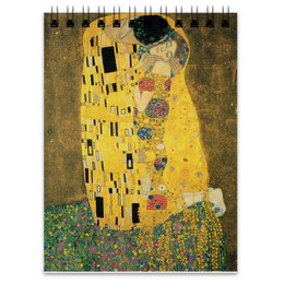 Заказать блокнот в Москве. Блокнот Поцелуй (картина Климта) от trend - готовые дизайны и нанесение принтов.