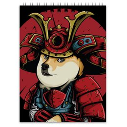 Заказать блокнот в Москве. Блокнот Samurai Doge от Jimmy Flash - готовые дизайны и нанесение принтов.