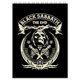 Заказать блокнот в Москве. Блокнот Black Sabbath от geekbox - готовые дизайны и нанесение принтов.