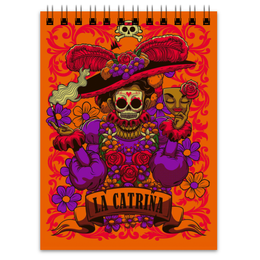 Заказать блокнот в Москве. Блокнот La Catrina от Leichenwagen - готовые дизайны и нанесение принтов.