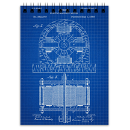 Заказать блокнот в Москве. Блокнот ТЕСЛА    от CoolDesign - готовые дизайны и нанесение принтов.